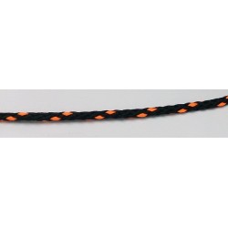 KS-7081 (4mm) Polyester Cord (Black with Orange)